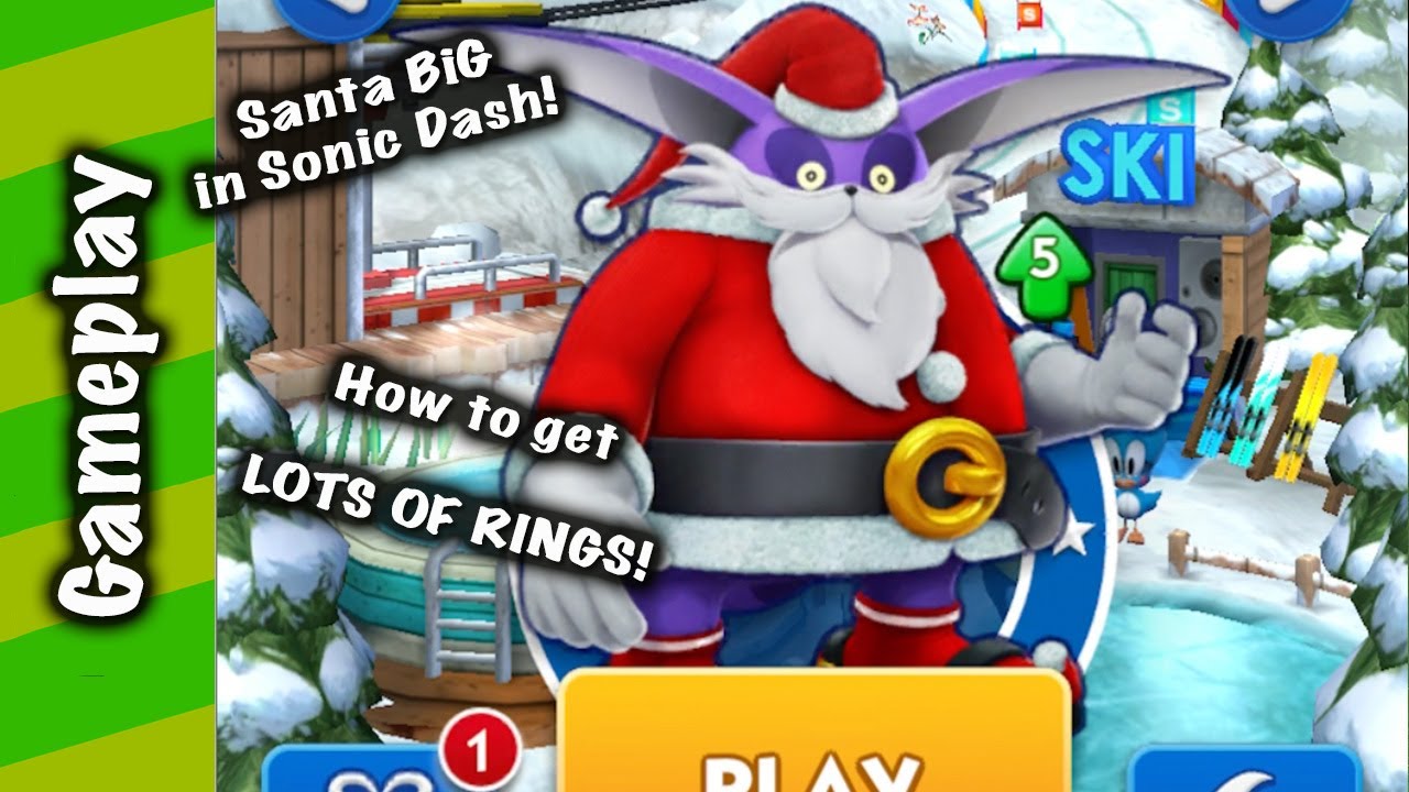 Sonic Dash - Santa Big Gameplay and the Trick to Getting Lots of Rings