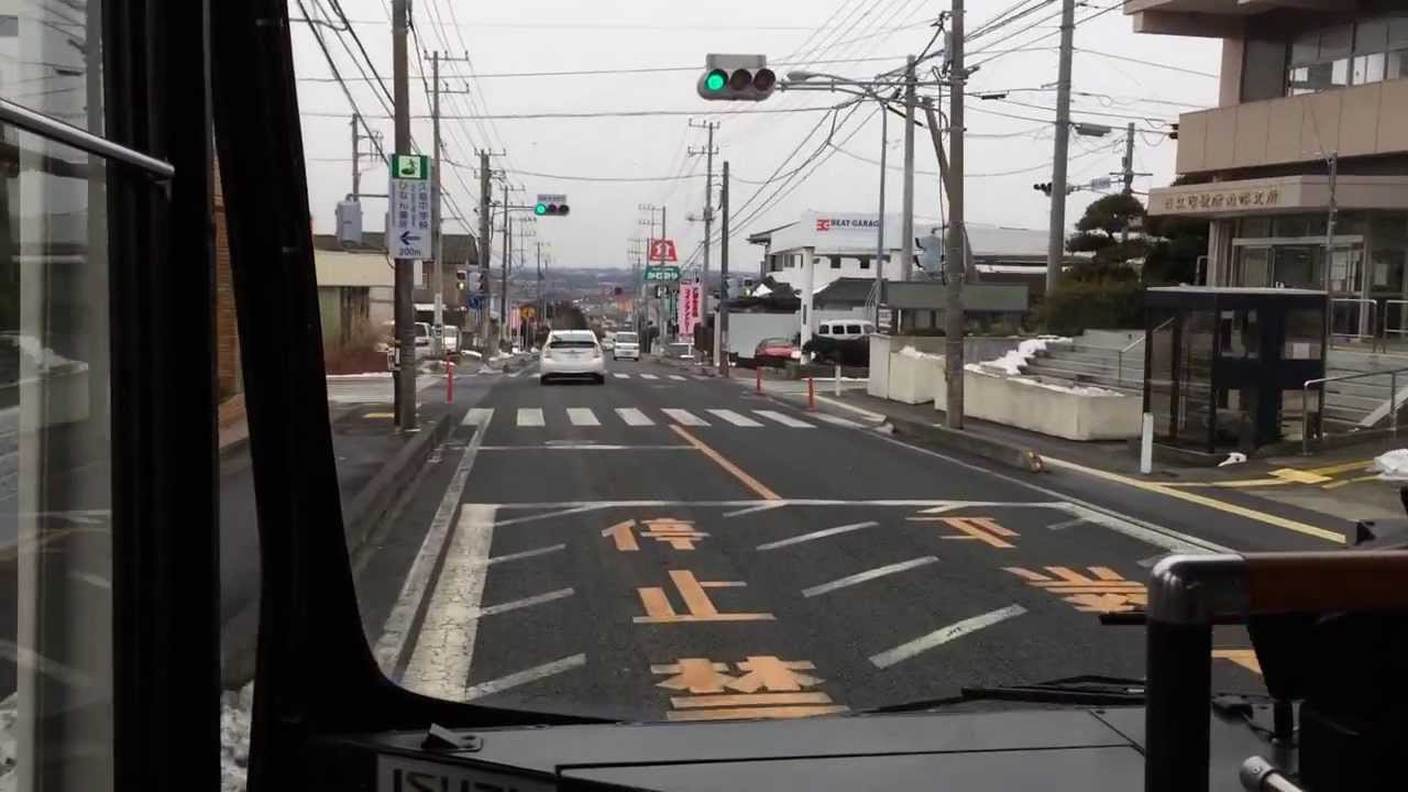 【前面展望】日立電鉄バス 22系統 日立駅→日立南(営)＜いすゞ キュービック＞
