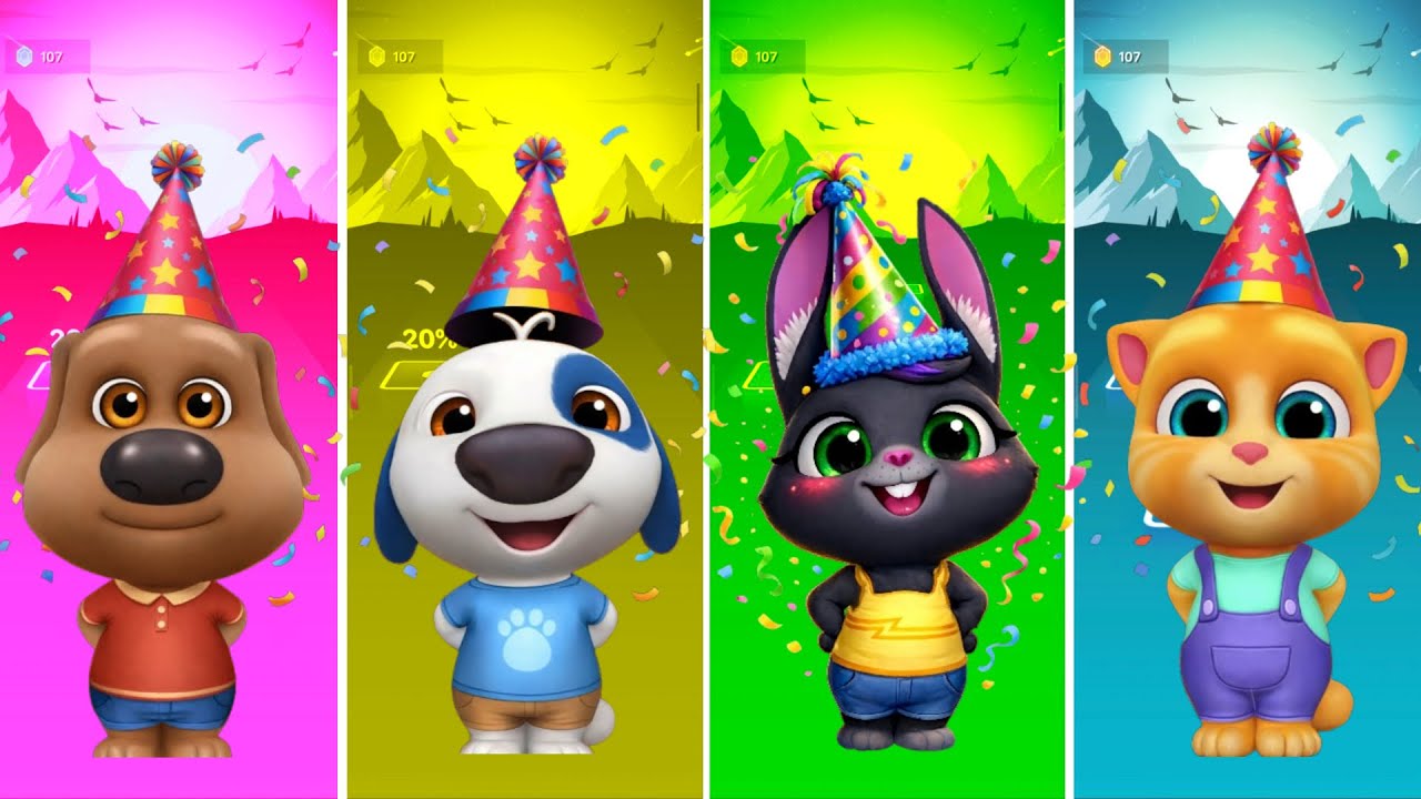 Talking Tom Friends 🎉Birthday Party | Tiles Hop 🎶  Coffin Dance Song Cover | Episode 52