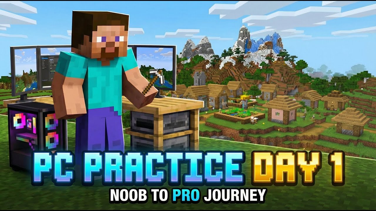 🔴 SKY IS LIVE – MINECRAFT Keyboard and mouse Practice Day 1 🔴