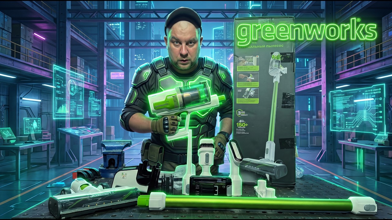 Аккумуляторный пылесос Greenworks SV24532