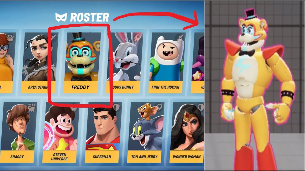 Glamrock Freddy in MultiVersus LEAK / Gameplay LEAK