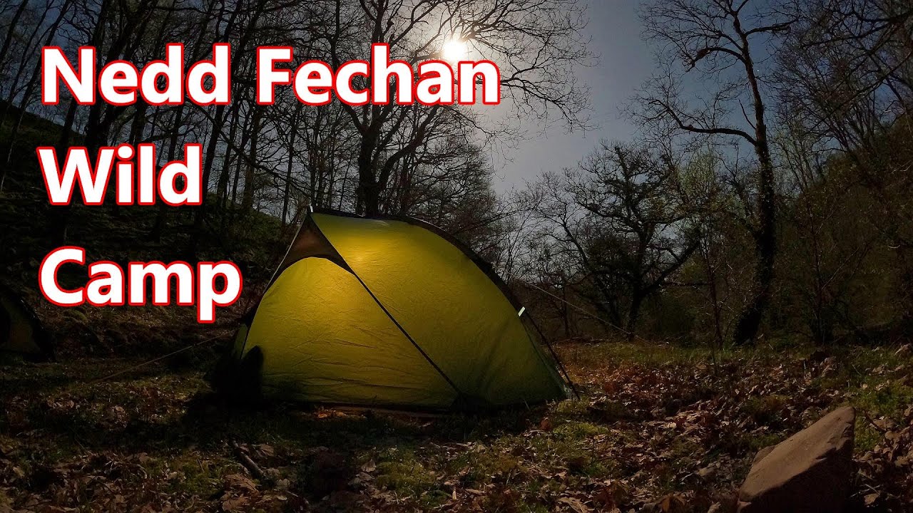 Wild camping in a Remote Welsh Valley, Wiltshire Man