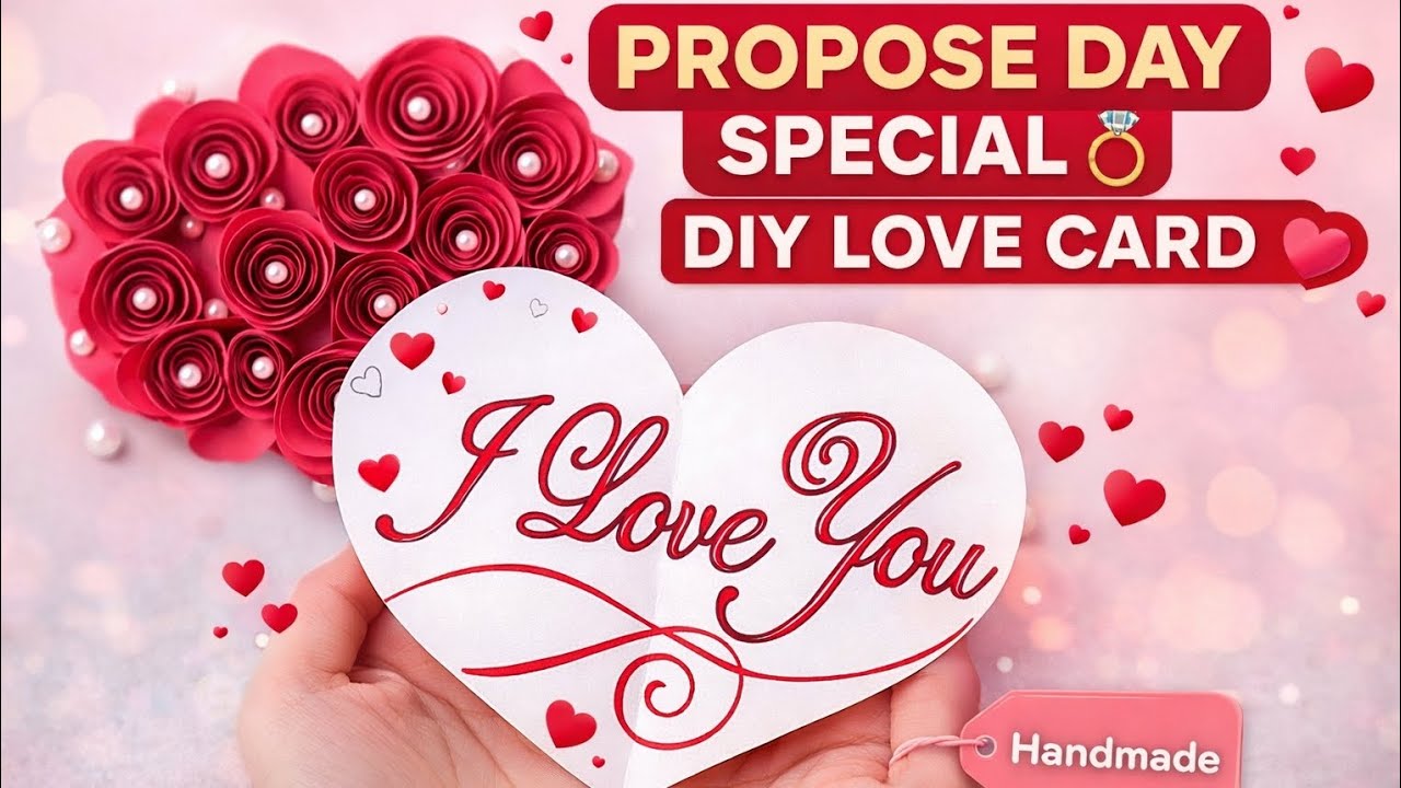 💍 Propose Day Special | DIY Love Card for Valentine Week 💖 | Handmade Card | #youandArt 