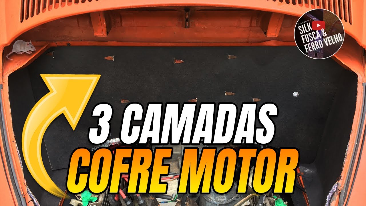 Trocando Forração Anti Ruído do Cofre Motor do Fusca [Manta Asfáltica] - 74/1500 Ocre Marajó