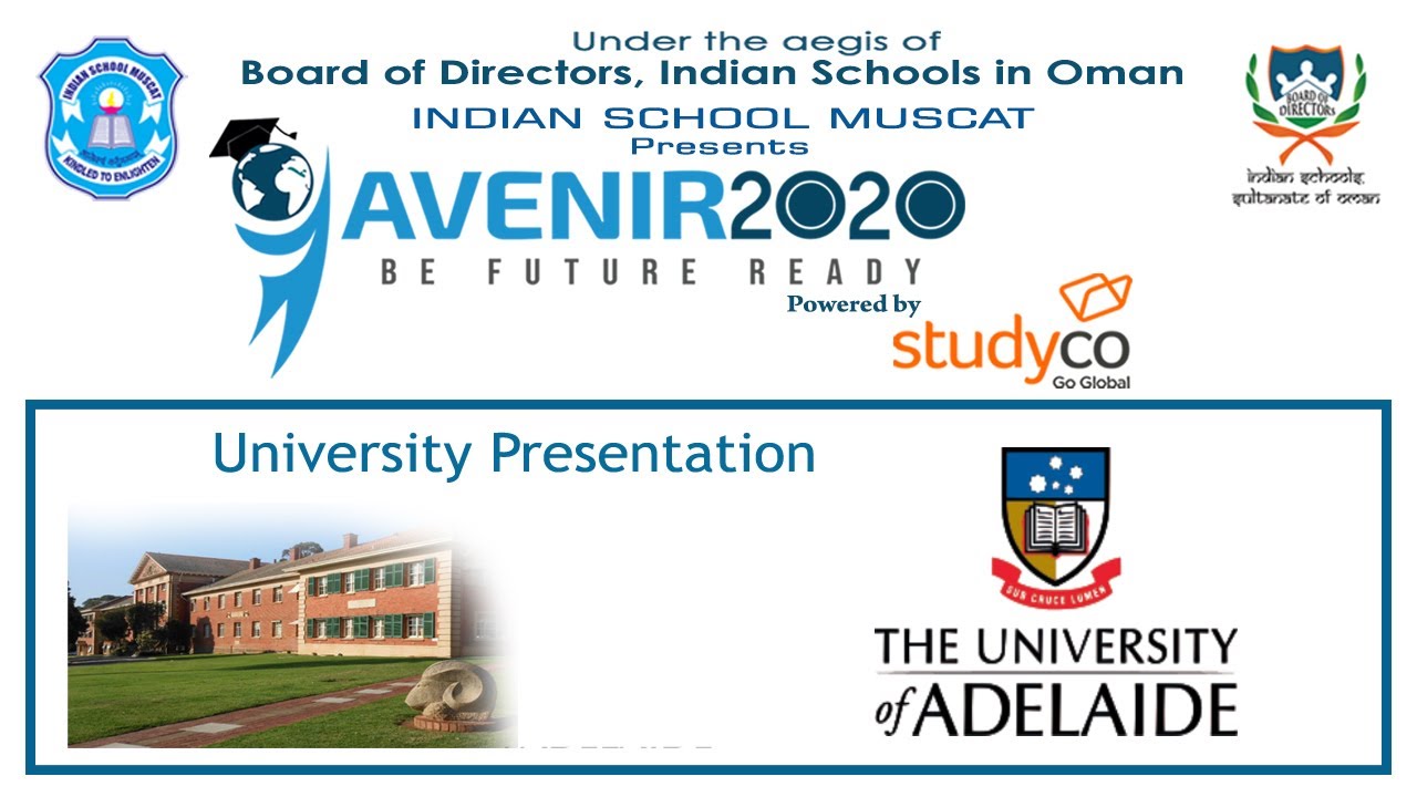Presentation by University of Adelaide, Australia