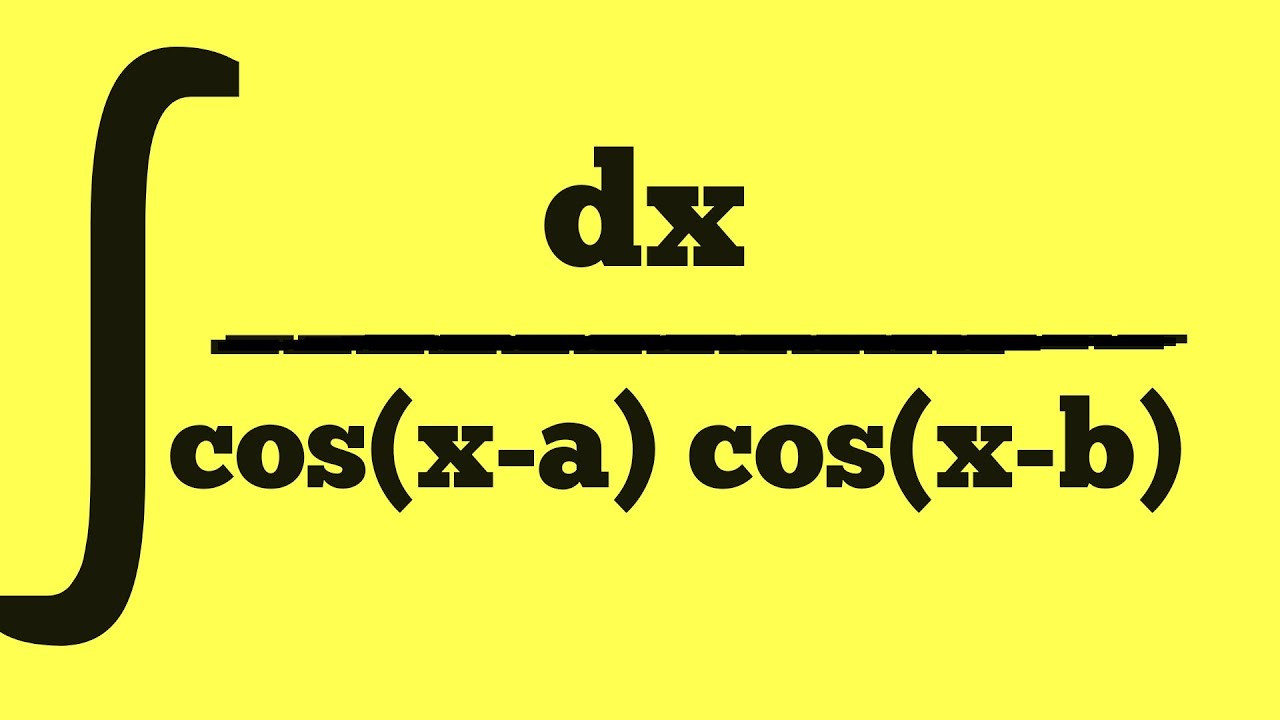 Integration of 1/ cos (x-a) cos ( x-b) dx @StudyPointPro