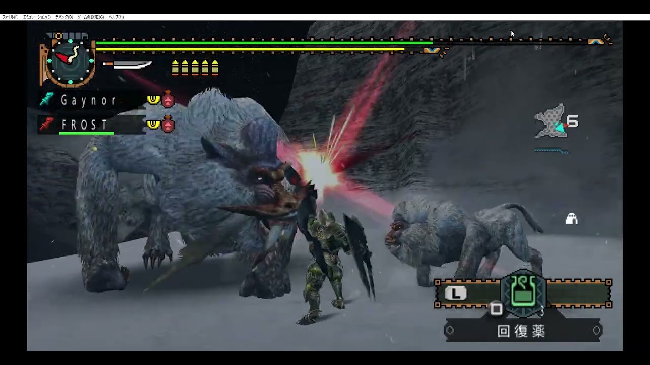 モンスターハンターポータブル２G　みんなでやると楽しいモンハンP２G　下位ドドブランゴ　２名　PPSSPP v1 10 3   ｐc