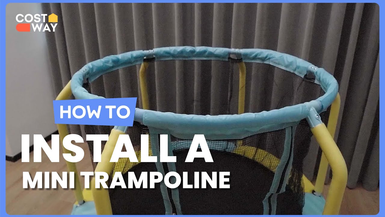How to Install the Mini Trampoline with Enclosure and Heavy-duty Frame | TW10103 #costway #howto