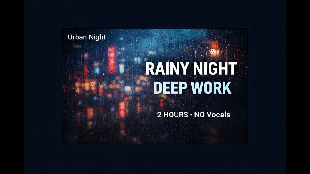 Rainy Window 🌧️🌙 Night Deep Work Lofi