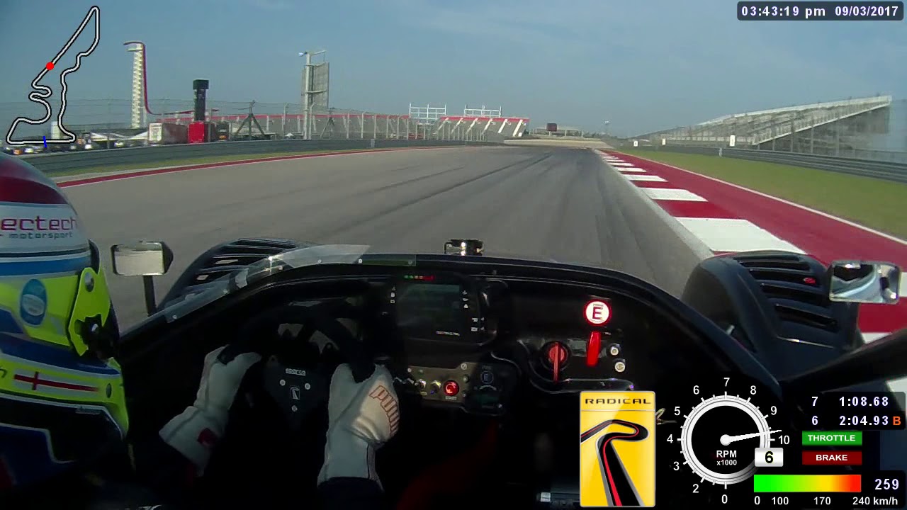 Onboard 2017 Radical Sr8 at COTA