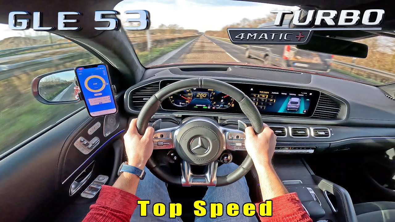 MERCEDES AMG GLE 53 Coupe does 260KM/H on GERMAN AUTOBAHN