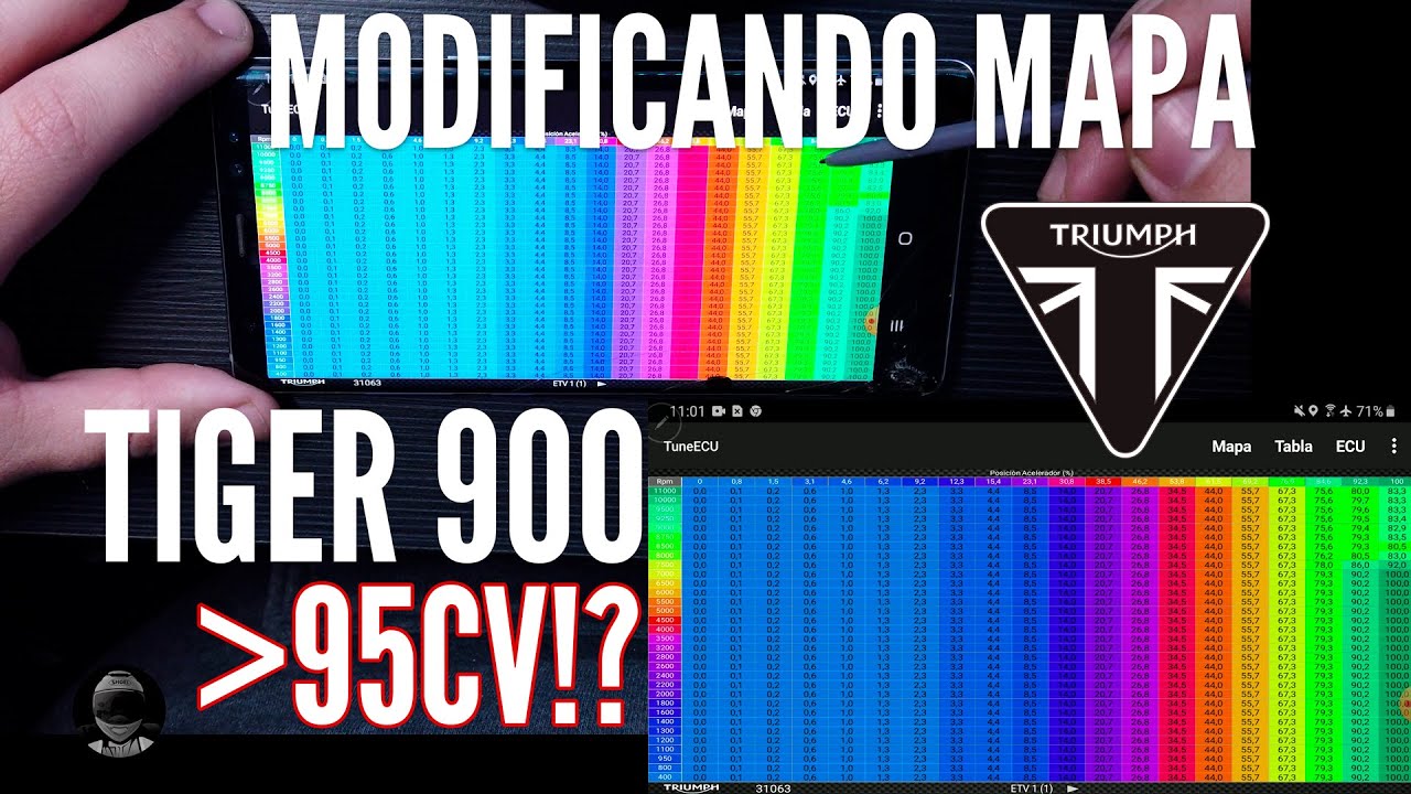 💥 + 95CV💦 Triumph Tiger 900 | Эпизод 2. Модификация карты на TuneEcu