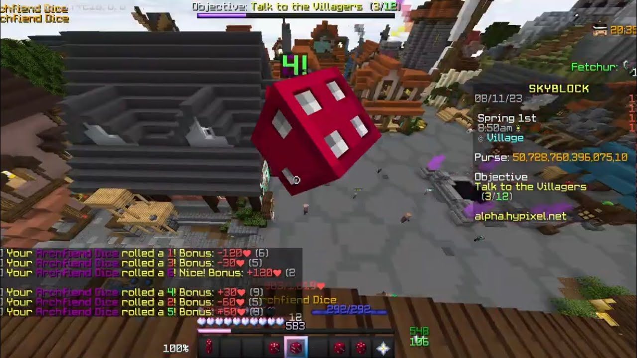 Losing 138m From Gambling In Hypixel Skyblock
