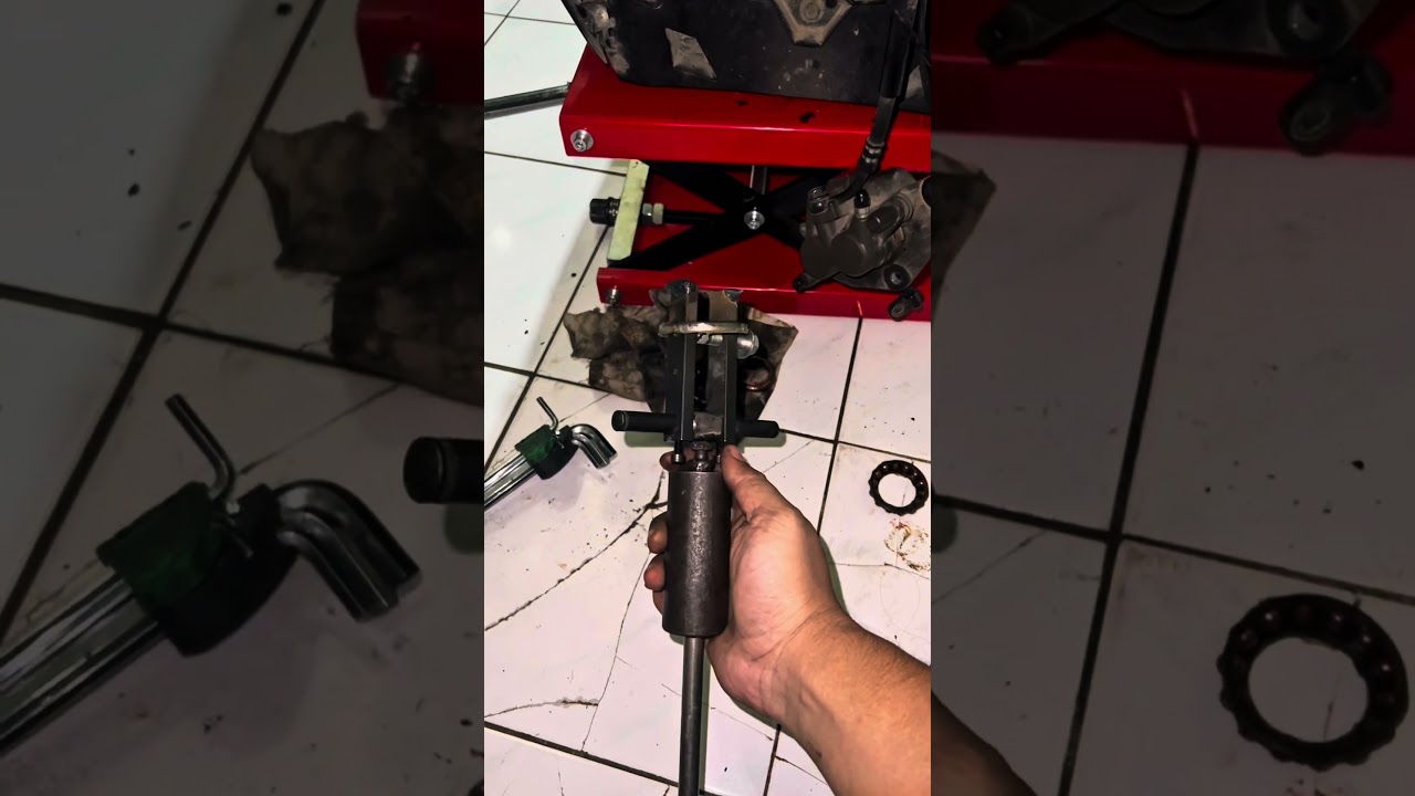 DIY Steering Stem Bearing Puller &ndash; Slide Hammer Style! #AutomotiveTips #MechanicLife #DIYMechanic