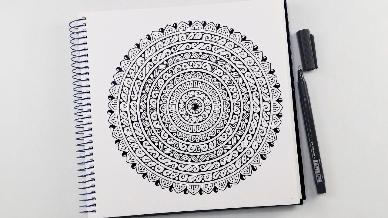 Classic Mandala with Easy & Basic Patterns in Step by Step | How to draw Mandala Art for beginners