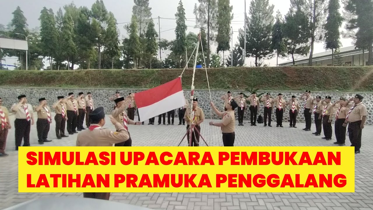 SIMULASI UPACARA PEMBUKAAN LATIHAN PRAMUKA PENGGALANG - KPD Jawa Barat 2023 Wilayah 1