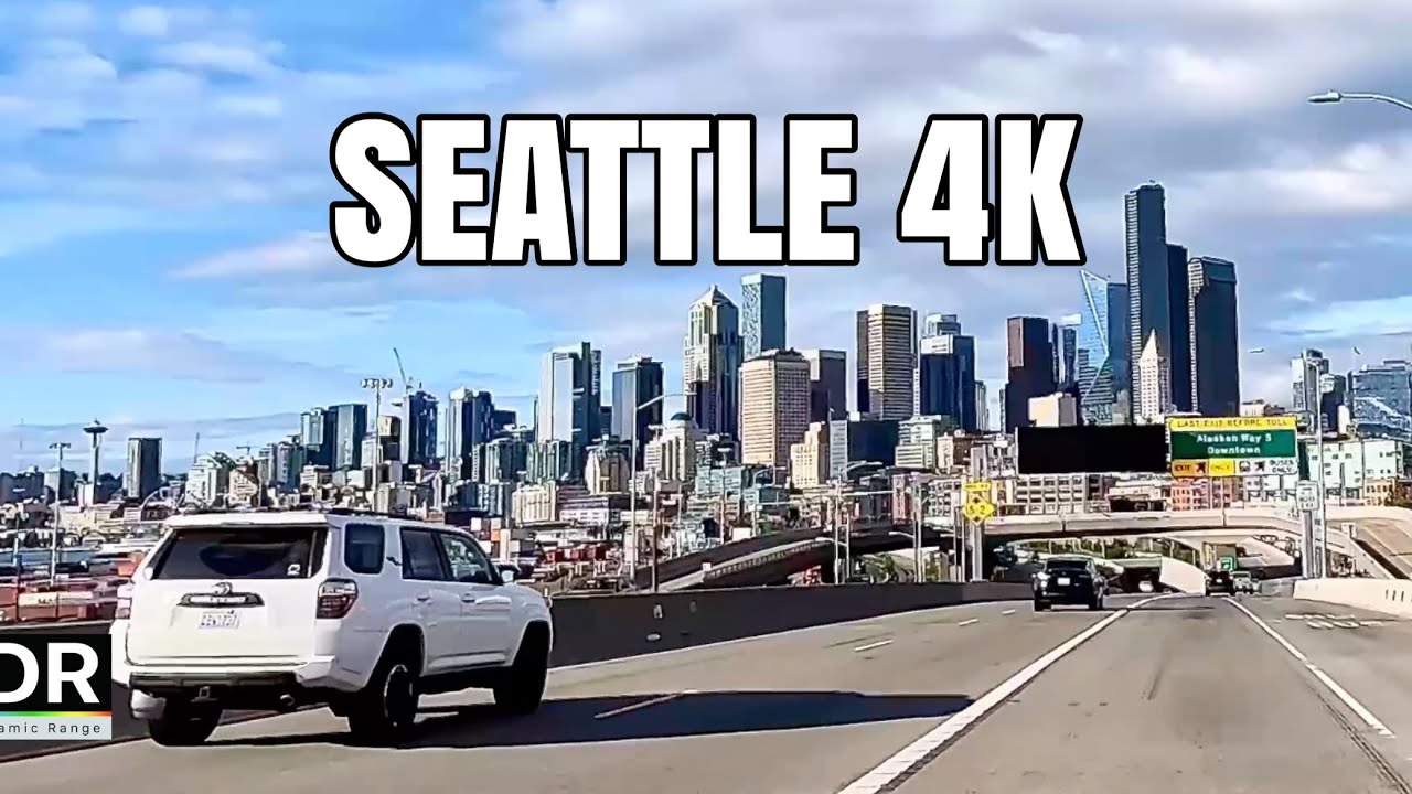 Downtown Seattle to University of Washington Driving 4k - Stadium District, Downtown, Capital Hill
