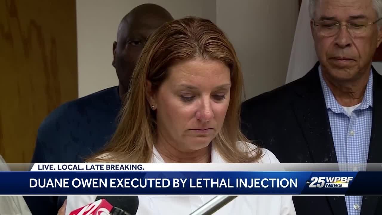 Sister of 14-year-old Florida murder victim witnesses execution of Duane Owen