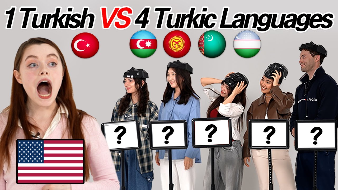 Can American Find Turkish Among 5 Turkic Languages Speakers? ㅣGuess The Language!