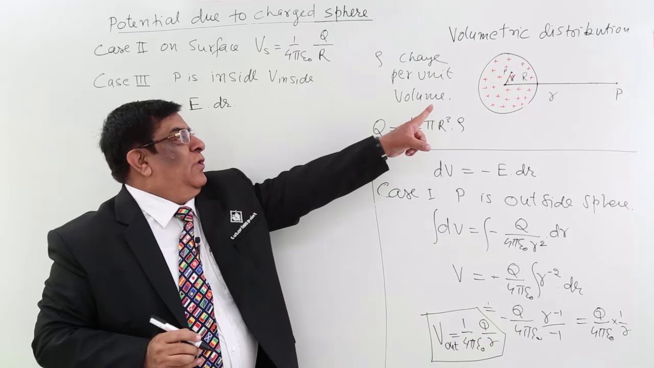 Class 12th&ndash; Potential Due to Charged Sphere | Electrostatic Potential & Capacitance |Tutorials Point