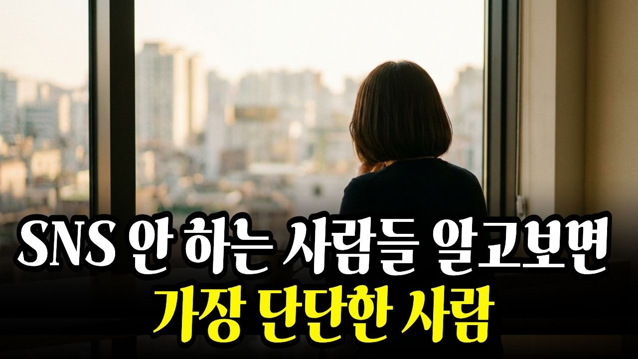 SNS 안 하는 사람들의 충격적인 공통점 (심리학적 분석)