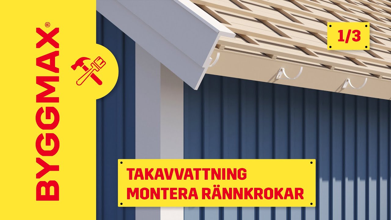 Takavvattning del 1, montera rännkrokar