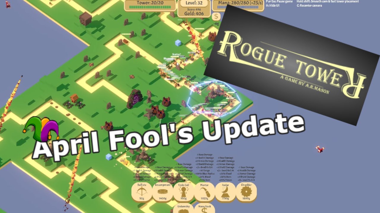 April Fool's Day Update! All Changes |  Rogue Tower