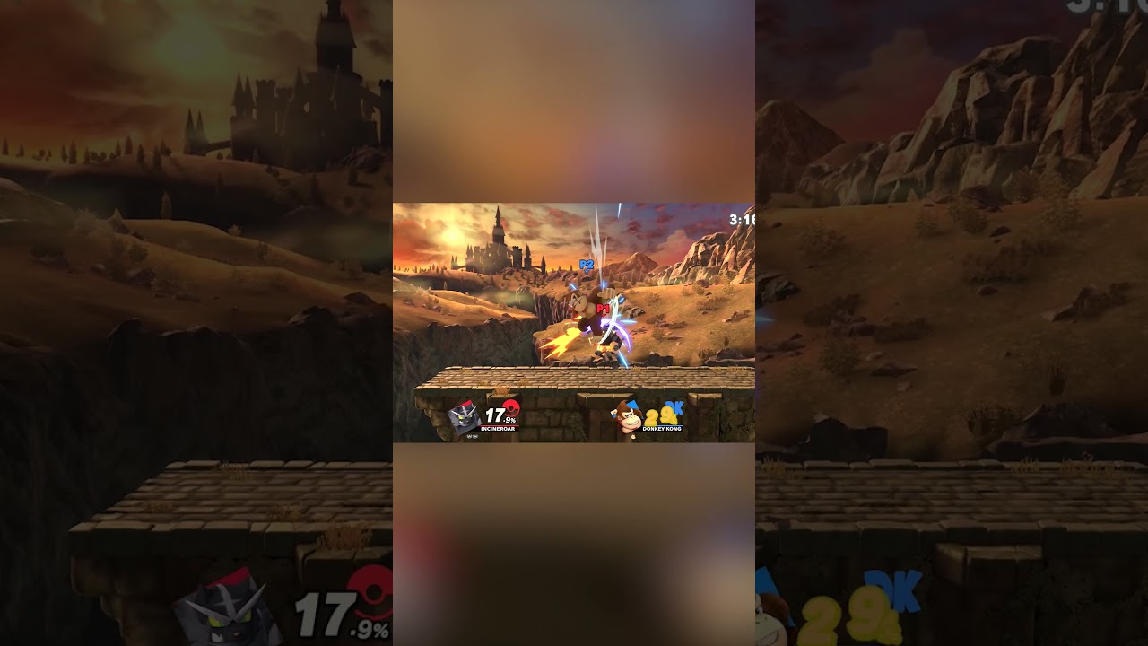 Bro crashed out so hard he rage quit mid combo... #ssbu #bwaretag   #incineroar #donkeykong