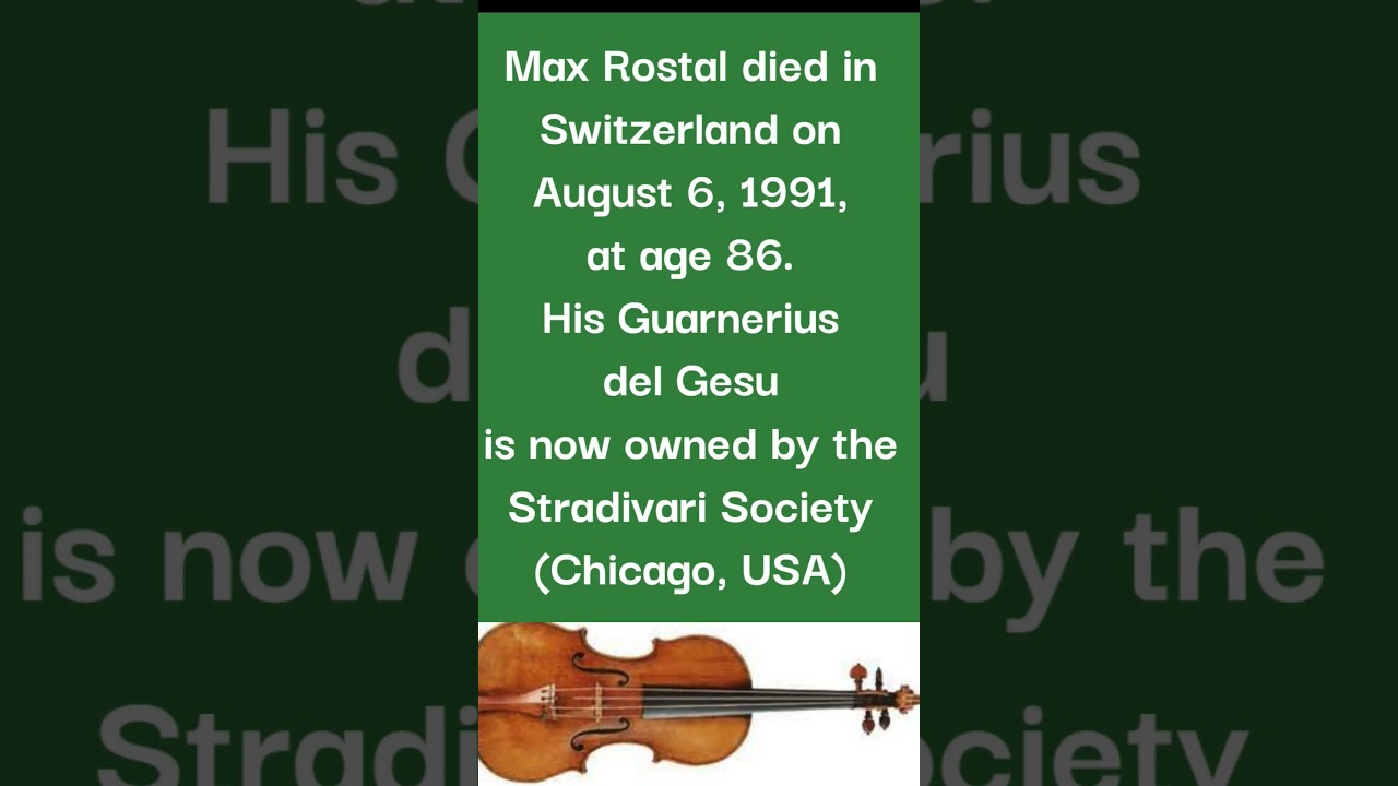The violinist Max Rostal