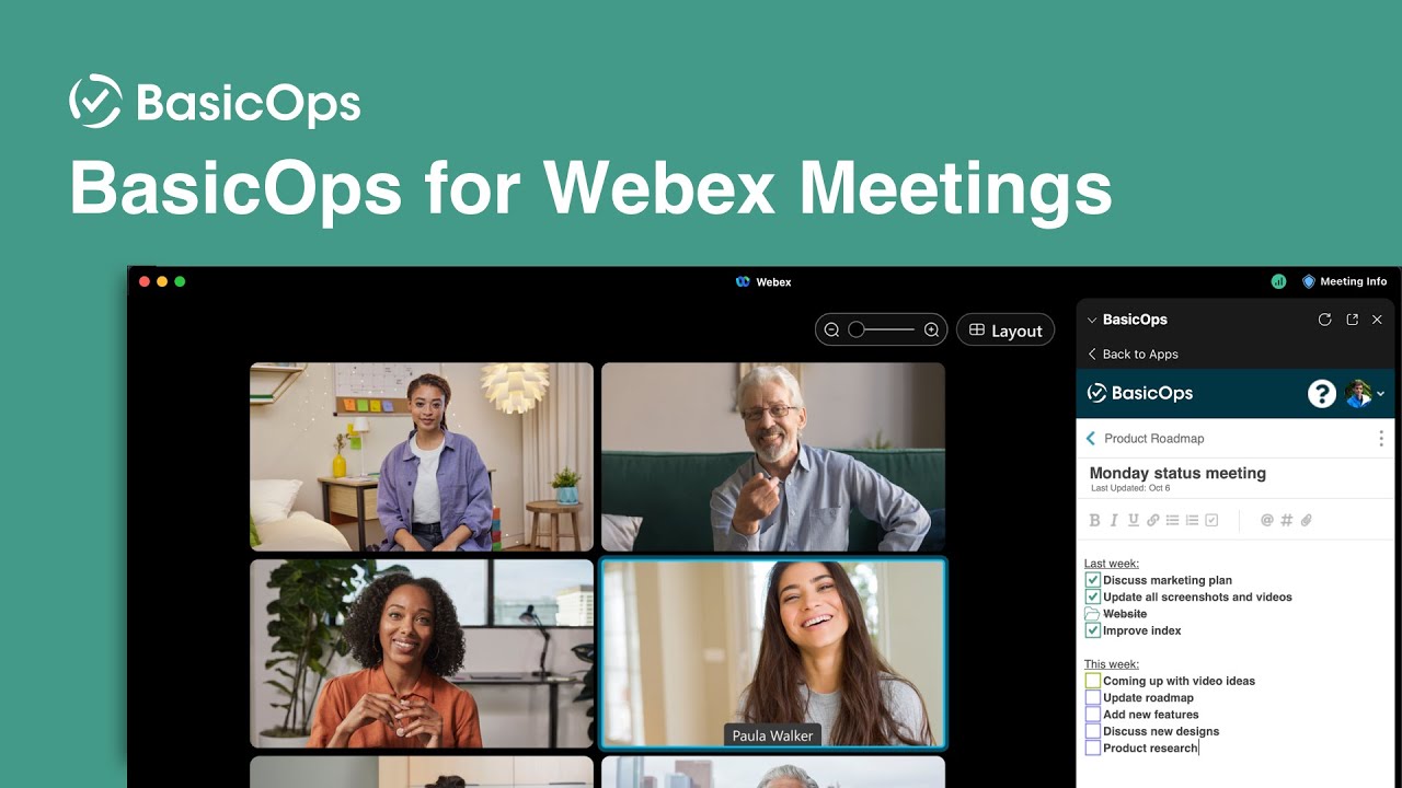 BasicOps for Webex Meetings