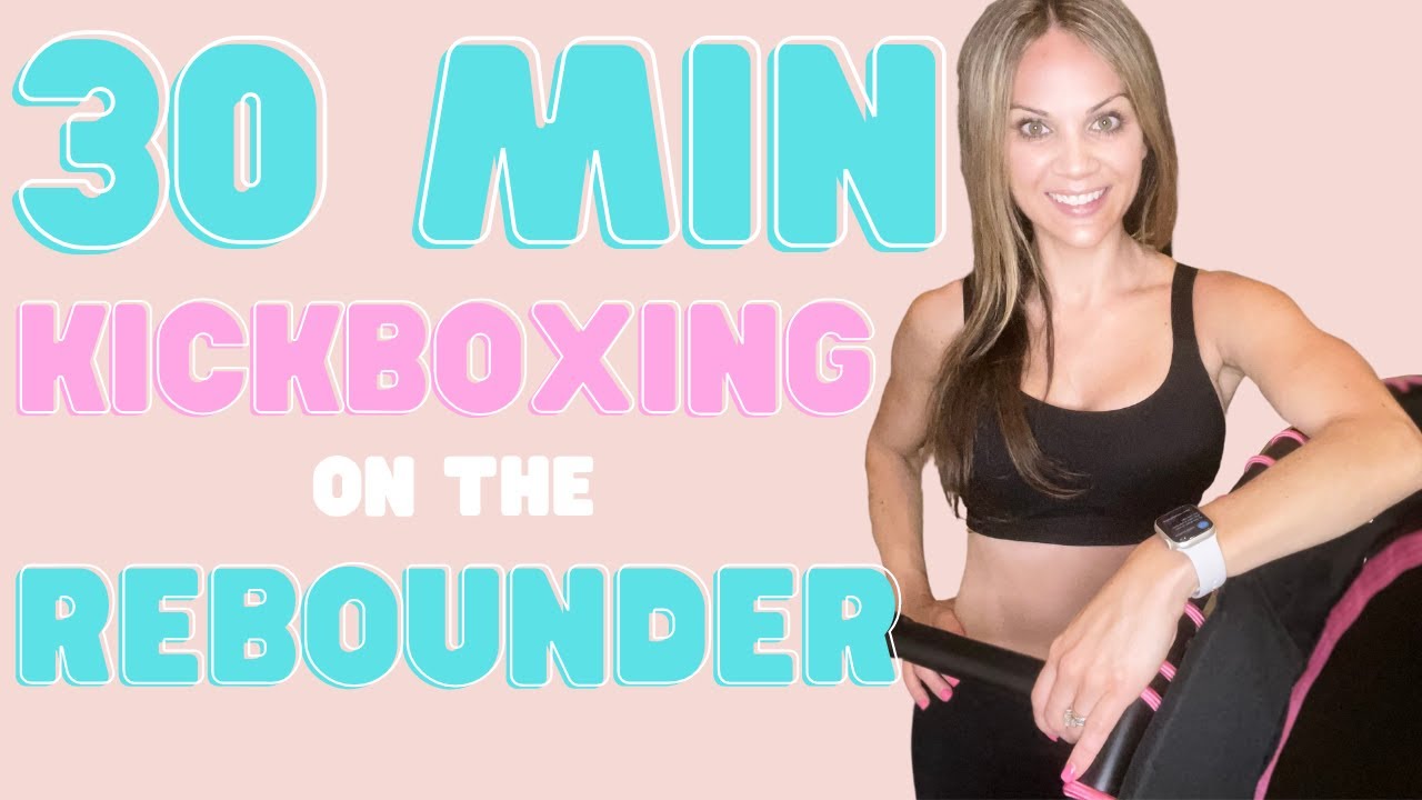 30 MIN REBOUNDER WORKOUT KICKBOXING | Kickboxing on the Mini Trampoline | AT HOME REBOUNDING