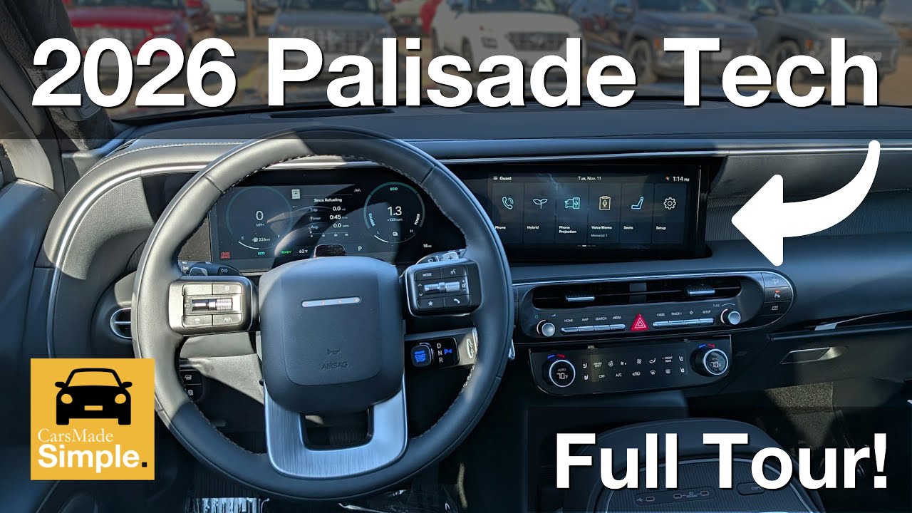 Цифровая приборная панель Hyundai Palisade 2026 года + информационно-развлекательная система с 12...