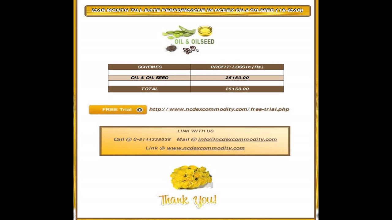 Ncdex Agri Commodity Tips