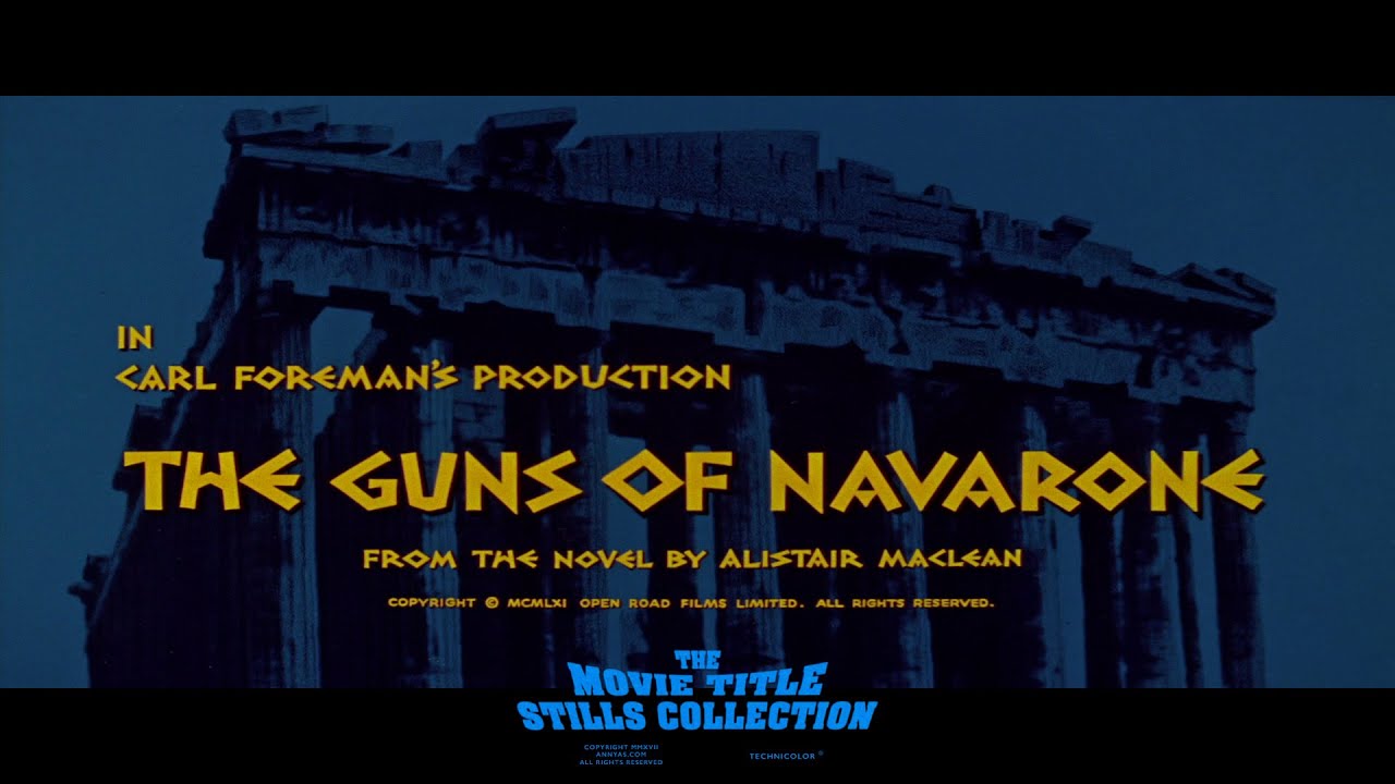 The Guns of Navarone (1961) title sequence