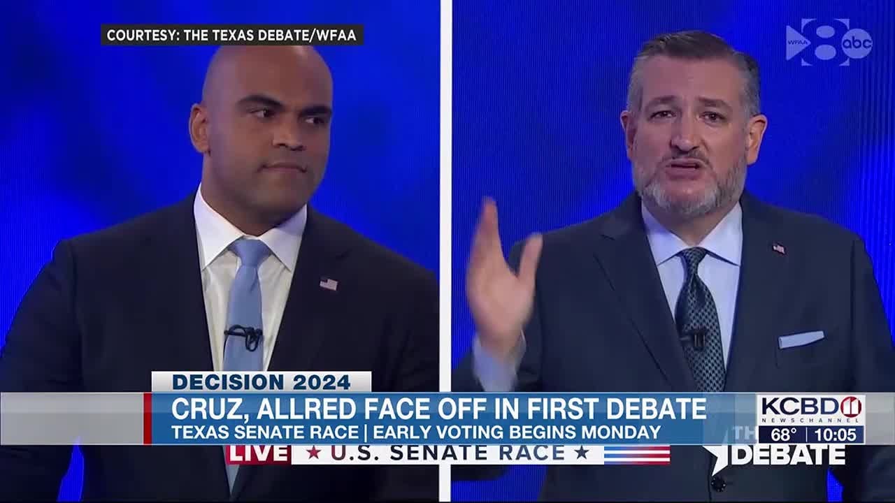 Cruz, Allred debate energy policy, economic issues in first debate (10 p.m.)