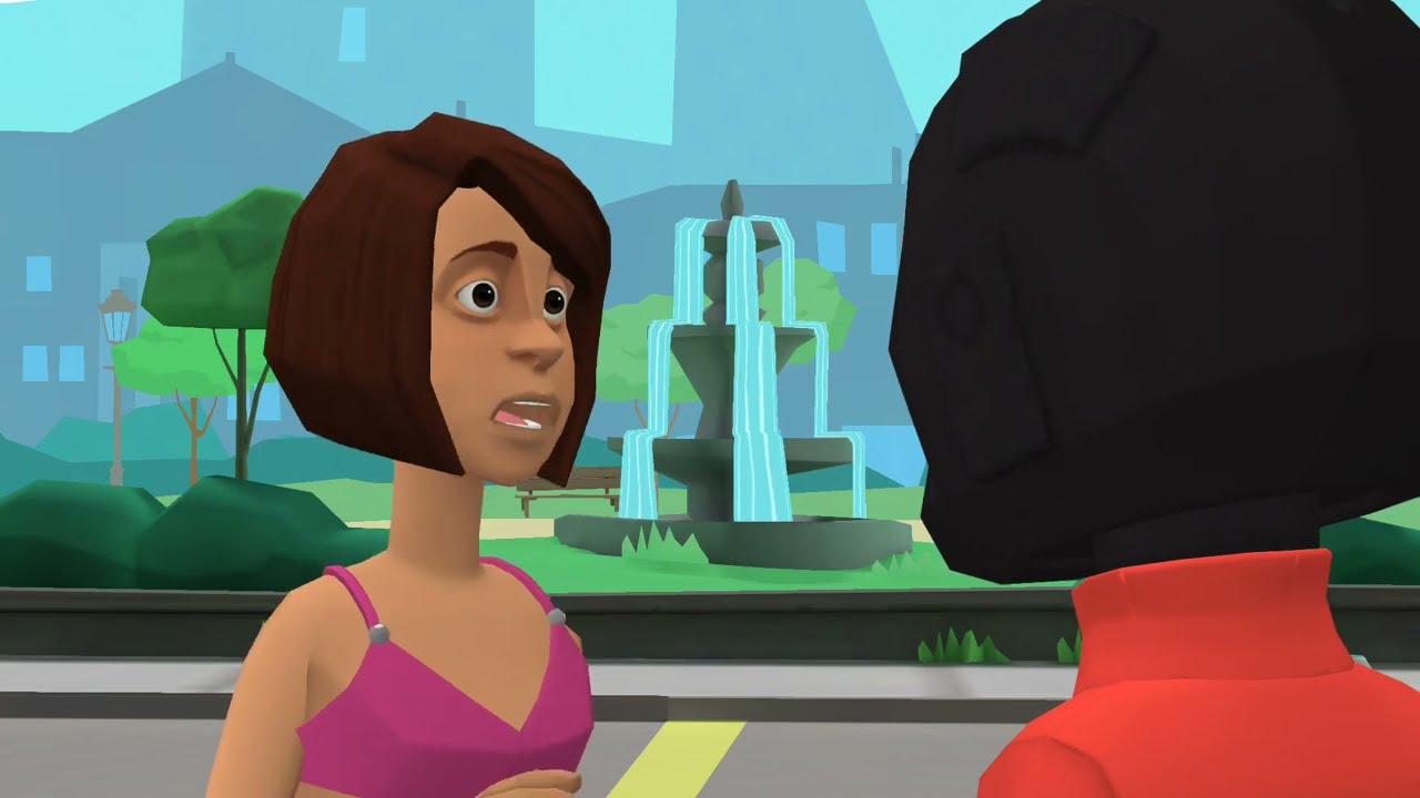 Dora Kisses Classic Caillou For While Wearing Her Bikini /Grounded