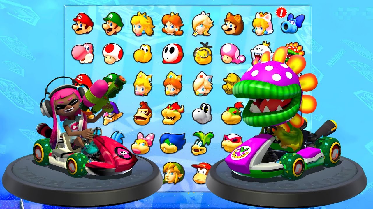Inkling Girl Challenges Petey Piranha in a Thrilling Mario Kart 8 Deluxe Race!