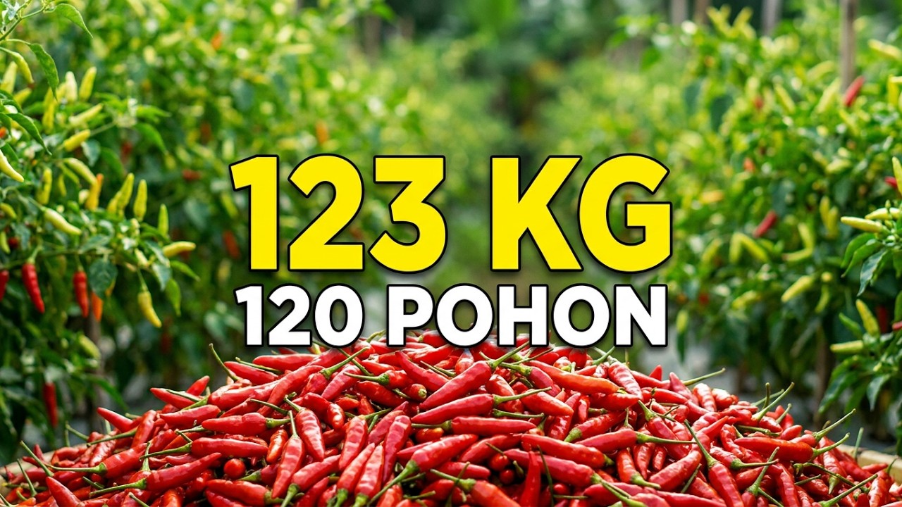 Panen Cabe Rawit Hasil sampai 123Kilo dari 120 pohon lebih 1kilo perpohon