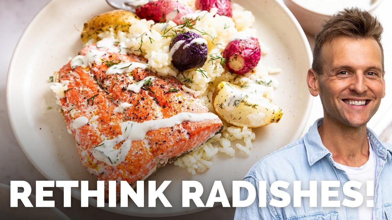 Butter Roasted Salmon & Radishes | If you don't love radish, try this recipe!