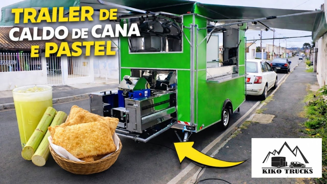 TRAILER PARA CALDO DE CANA (SLIDE OUT) E PASTEL - FOODTRAILER KIKO TRUCKS COD188