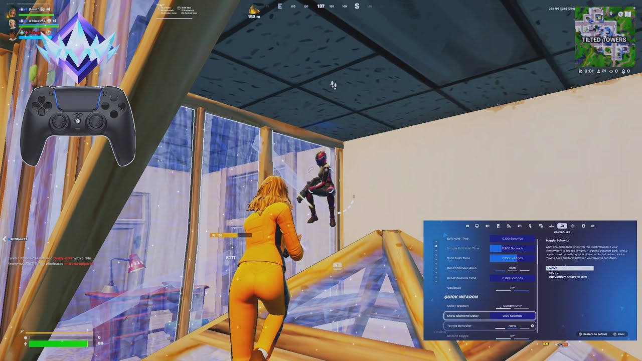 *NEW* Best Controller Settings + Sensitivity In Chapter 7 Season 1 🎮(Fornite Reload Gameplay)
