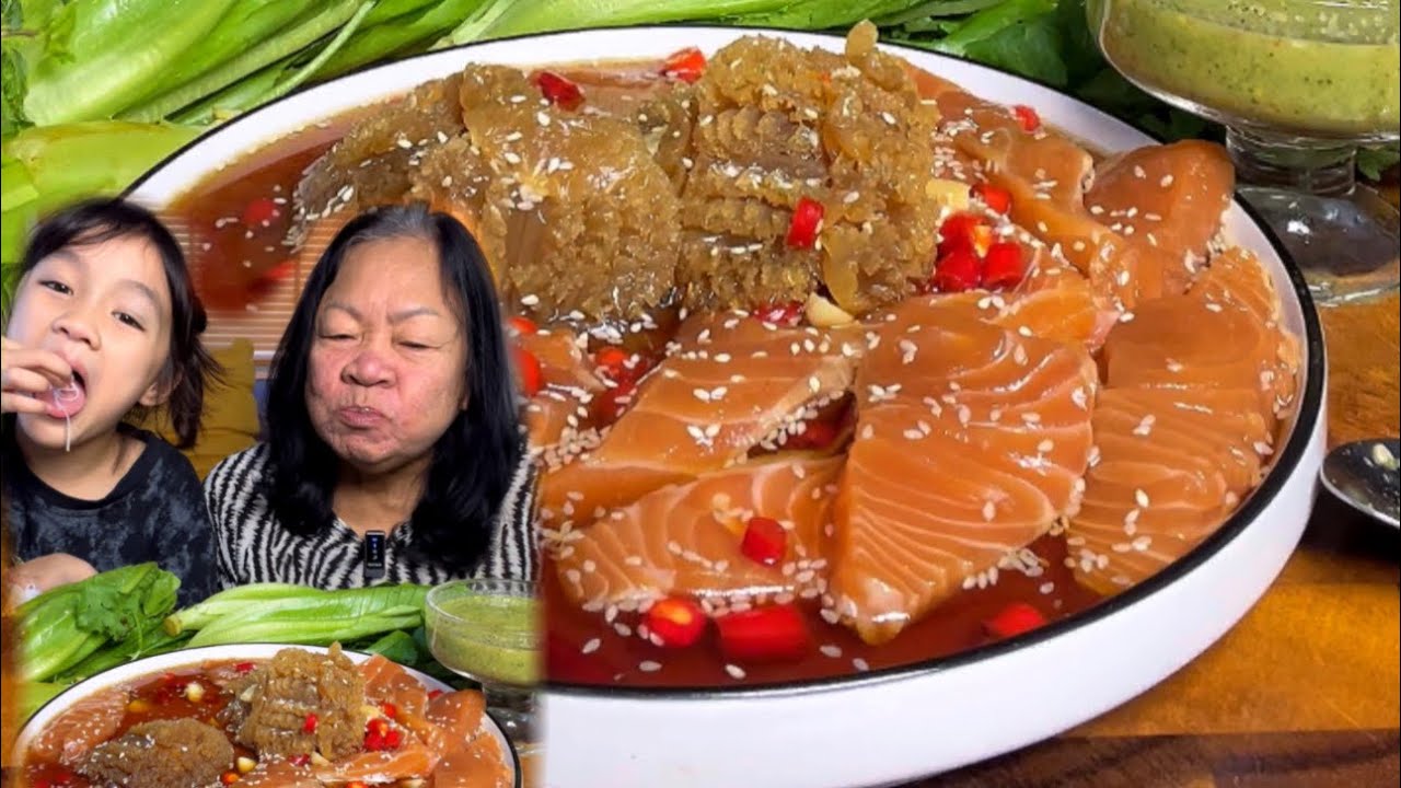 น้องของขวัญพาคุณย่า กินทะเลดองมาพร้อมวิธีทำ |ตั้มมี่Channel