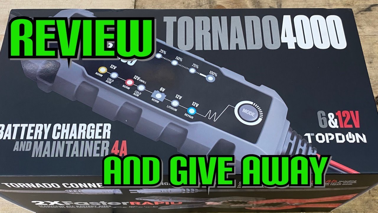 TopDon Tornado 4000 Battery Charger Review And Give Away
