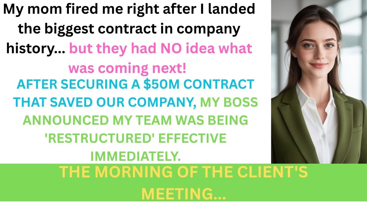 My Mom Fired Me Right After I Landed The Biggest Contract In Company History; They Had No Idea