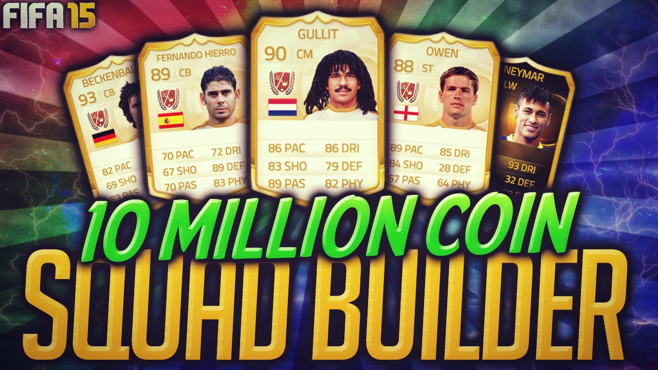 Fifa 15 Most Expensive 10 Million Coin Squad Builder Ultimate Team
