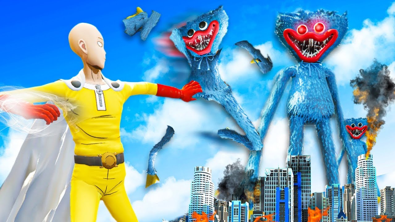 One Punch Man takes on Huggy Wuggy Invasion in GTA 5