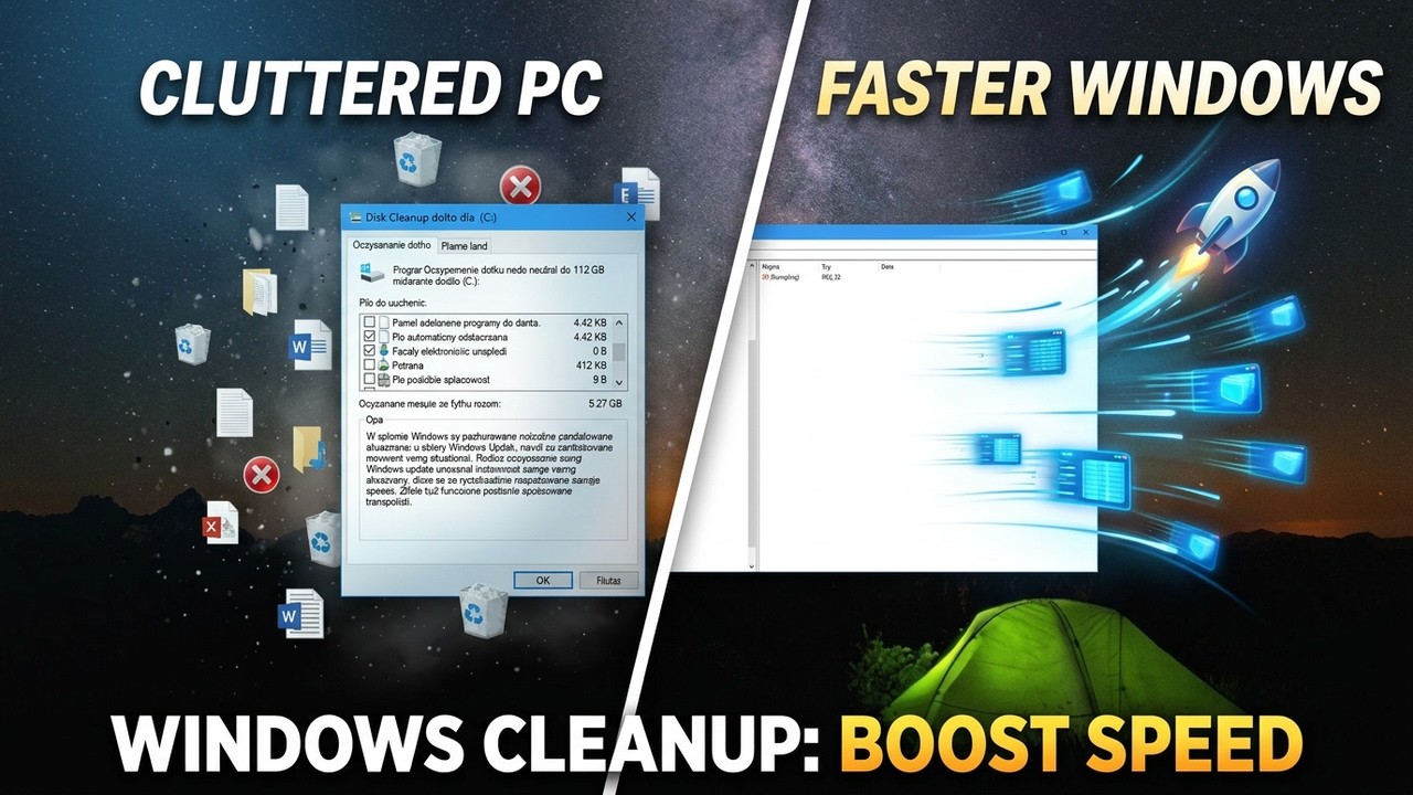 Windows 10  - czyszczenie dysków i rejestru