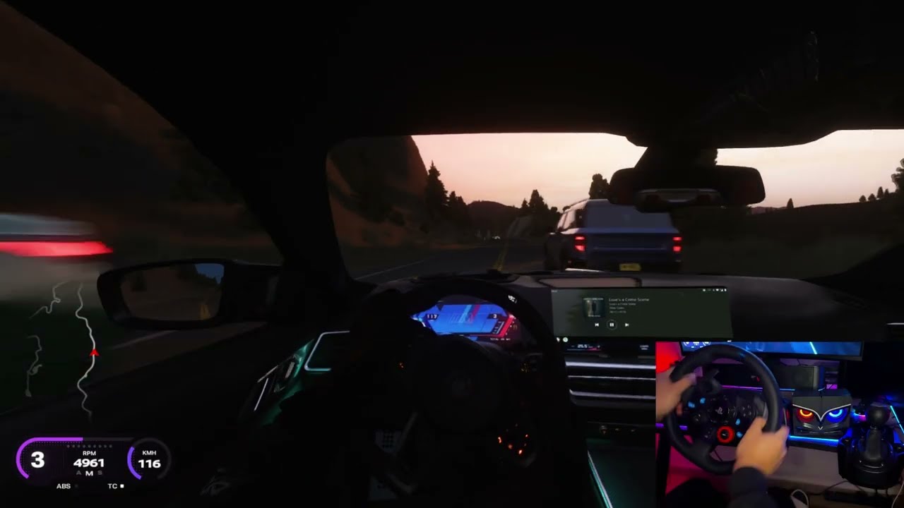 BMW M4 G82 POV Night/Day Cruise in LA Canyons #assettocorsa #nohesi #gaming #bmw #pov #logitechg29