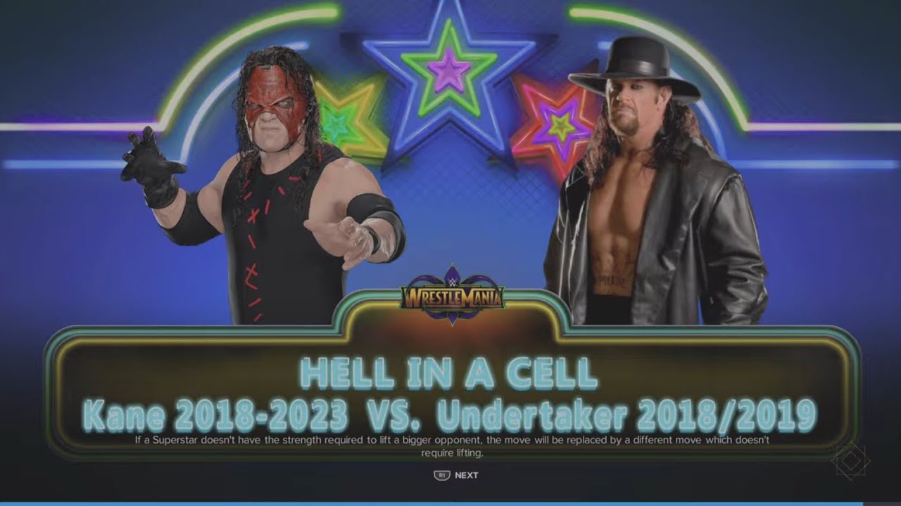 WWE 2K24 Undertaker vs Kane Wrestlemania 34 Round 3